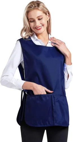 Miniatura 2 de Nanxson Delantal de zapatero unisex con 2 bolsillos profundos, paquete de 2 Smock con lazos laterales para el trabajo de la cocina CF3137