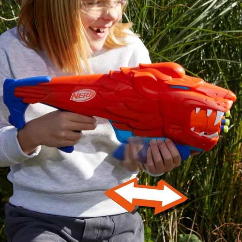 Miniatura 4 de NERF Wild Lionfury, lanzador de dardos fácil de jugar, 16 dardos Nerf Elite, juguetes de león Nerf Blaster para niños y niñas de 6 años en adelante
