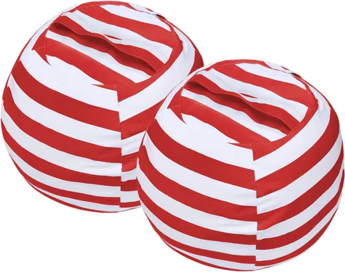 Miniatura 7 de Miaowater - Puf con cremallera para almacenamiento de peluche y organizar habitaciones de niños y adultos, 24 pulgadas