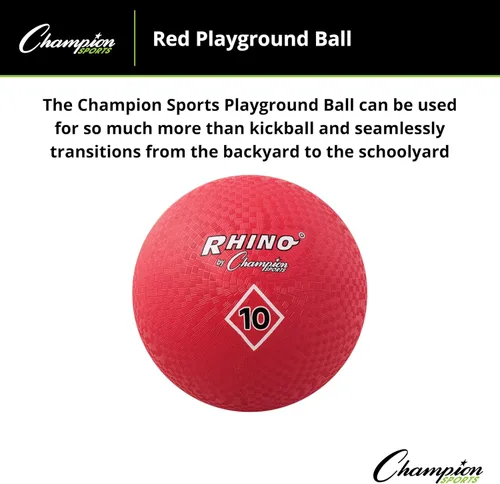 Miniatura 3 de Champion Sports Playground Ball – Durable High-Bounce Ball, Sizes 5", 6", 7", 10", 13" & 16" for Gym, Recess & Play