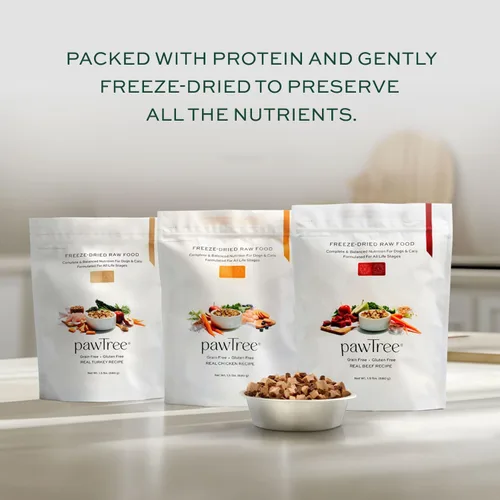 Miniatura 4 de pawTree Alimento crudo liofilizado para perros y gatos. Nutrición rica en nutrientes, totalmente natural, completa y equilibrada. Carne real