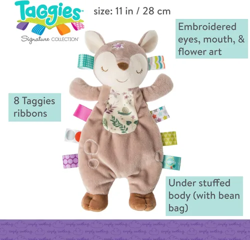 Miniatura 6 de Taggies Juguete suave y amoroso, 11 pulgadas, cervatillo flora
