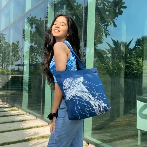 Miniatura 131 de Ecoright Bolsa de lona estética para mujer, bolsa grande con cremallera y bolsillo, bolsa de mano para mujer, para yoga, trabajo, playa