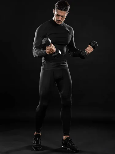 Miniatura 4 de DRSKIN Men's Compression Shirts Top Long Sleeve Baselayer Sports Running Workout Athletic Gym