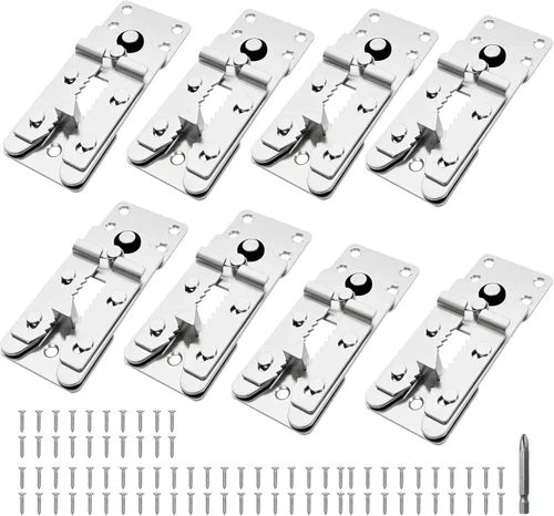 Miniatura 17 de Paquete de 2 tornillos conectores seccionales de sofá, conectores de sofá resistentes para seccionales, abrazaderas de sofá para hacer estancias