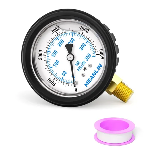 Miniatura 37 de MEANLIN MEASURE - Manómetro de vacío de presión -30inHG~0Psi, esfera con cara de 2.5 pulgadas, NPT de 1/4 de pulgada, manómetro de acero inoxidable
