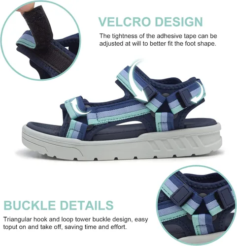 Miniatura 2 de THSOGO Sandalias deportivas para niños, sandalias de agua con soporte de arco ajustable para caminar (niños pequeños - niños grandes)