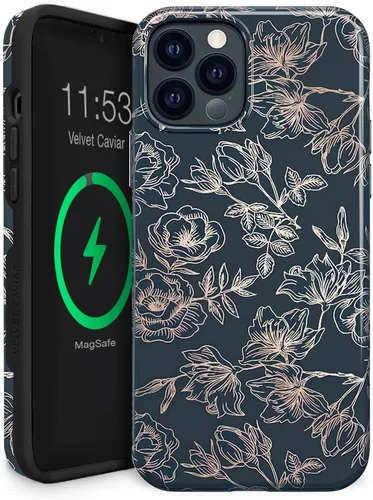 Miniatura 35 de VELVET CAVIAR Funda para iPhone 13 Pro Max, compatible con MagSafe, probada en caídas de 10 pies, con purpurina Galaxy Purpurina (Galaxy glitter)