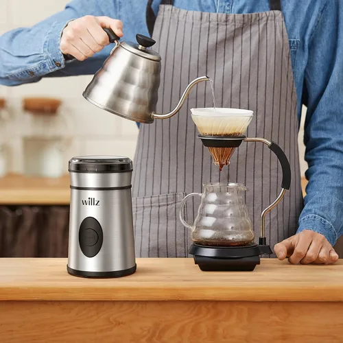 Miniatura 7 de Willz Molinillo de café eléctrico para granos de café, especias y hierbas con control de botón fácil de encendido/apagado, capacidad de molienda