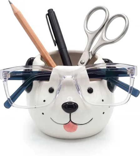 Miniatura 10 de Soporte y jarrón para lentes de gato, soporte de cerámica para gafas de sol y lentes de gato negro, organizador de decoración y exhibición de regalo