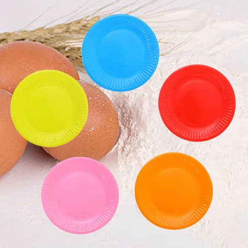 Miniatura 8 de NUOLUX Platos de postre de papel desechables de 6 pulgadas, platos pequeños redondos de papel para pasteles, aperitivos, cenas, fiestas y comidas