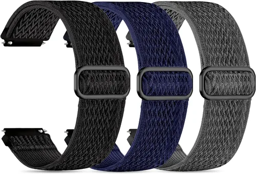 Miniatura 8 de ID208 Plus - Paquete de 3 correas de reloj inteligente para reloj inteligente Fitpolo/Quican/Aeac/Tensky ID208 Plus, correa ajustable de nailon