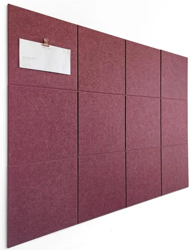 Miniatura 5 de Tabla de corcho alternativa de 24 x 36 pulgadas, paquete de 6 azulejos de pared de fieltro con pestañas adhesivas extraíbles seguras, tableros