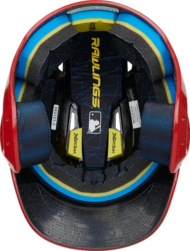 Miniatura 7 de Rawlings Casco de bateo de béisbol MACH Brillo Tamaños JR y SR Varios colores brillo escarlata
