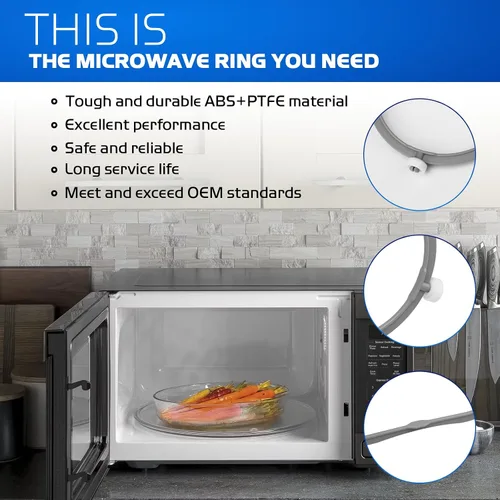 Miniatura 3 de W11252182 8206227 Anillo de soporte para plato giratorio de microondas, para piezas de microondas Whirlpool, soporte de bandeja de vidrio compatible