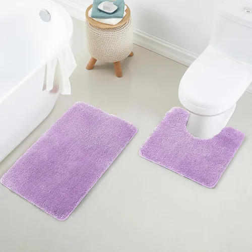 Miniatura 52 de YHF - Alfombras de baño de 20 x 32 pulgadas, extra gruesas y suaves, de microfibra peluda, lavables a máquina, alfombras de baño absorbentes, tapete