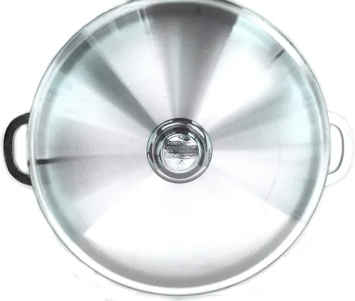 Miniatura 5 de Uniware Caldero de aluminio de calidad estupenda/olla común con tapa de aluminio, grosor 0.118 in, 1.7 QT