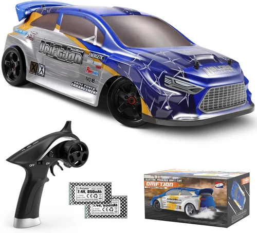 HAIBOXING 2197 - Coches de derrape RC 1/18 de alta velocidad con giroscopio, control remoto de 2.4GHz, 28 KM/H, RTR para niños y adultos, coche de