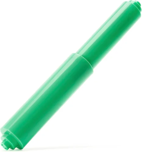 Qualihome La primavera plástica universal verde cargó la barra del reemplazo del tenedor del rollo del papel higiénico, Rod verde del reemplazo del