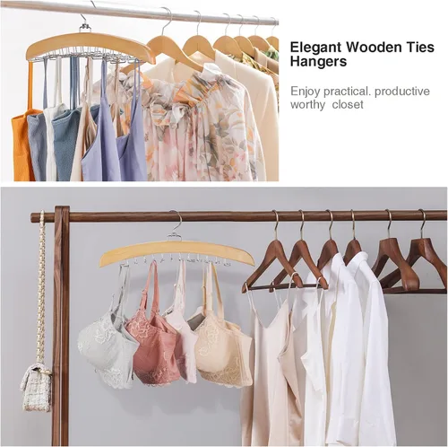 Miniatura 3 de Colgador de corbata con 24 ganchos para armario de hombres, estante de corbata con rotación mejorada de 360°, perchas de corbata para hombres