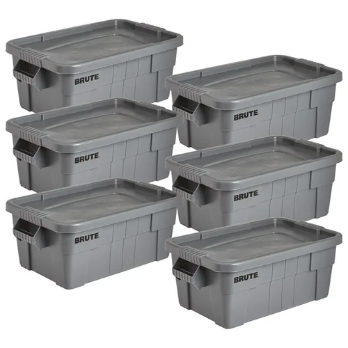 Miniatura 14 de Baúl con tapa Rubbermaid Commercial fg9s3100gray Brute, capacidad de 20 galones, 27-7/8 pulgadas, longitud x 17-3/8 pulgadas, ancho x 15-1/8 Gris