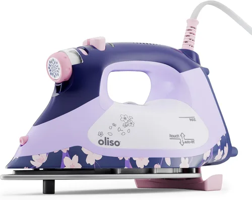 Yaya Han x oliso TG1600 ProPlus Plancha de vapor de elevación automática - Cosplay y disfraces - Planchado de ropa - 1800 W, flor de cerezo