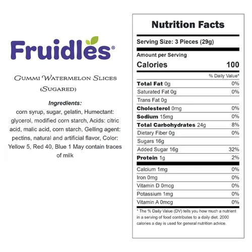 Miniatura 2 de Fruidles Gomitas de sandía en rodajas de caramelo, deliciosas gomitas con sabor a frutas recubiertas de azúcar (1 libra)