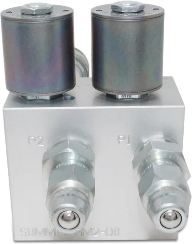 Miniatura 9 de Summit Hydraulics Kit multiplicador hidráulico, válvula divisor/desviadora SCV con acopladores JD estilo antiguo con caja de interruptores