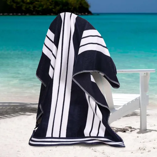 Superior Juego de toallas de playa de algodón de gran tamaño de 4 piezas, toallas absorbentes para baño, playa, piscina, natación, adultos, niños,
