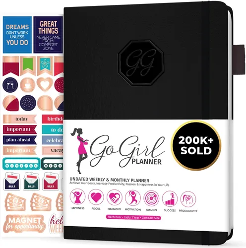 Miniatura 28 de GoGirl Agenda y organizador para mujer – Agenda semanal tamaño A5, diario de objetivos y agenda para mejorar la gestión del tiempo, la productividad