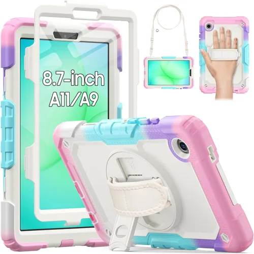 Miniatura 25 de HXCASEAC Funda para Samsung Galaxy Tab A8 de 10.5 pulgadas, protectora con protector de pantalla, correa de mano, soporte para bolígrafo, resistente