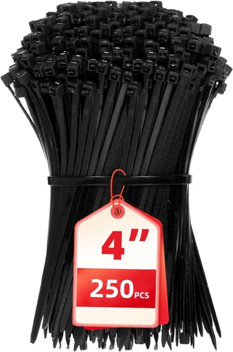 Miniatura 11 de Bridas para cables, paquete de 400 unidades, color negro, varios tamaños, 12+8+6+4 pulgadas, gestión de cables de nailon autobloqueante multiusos