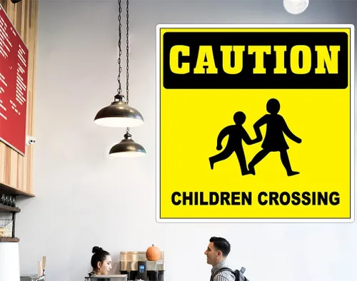 Miniatura 5 de Calcomanías personalizadas para camiones de comida con precaución para niños que cruzan restaurantes y concesiones de alimentos, letrero de 14
