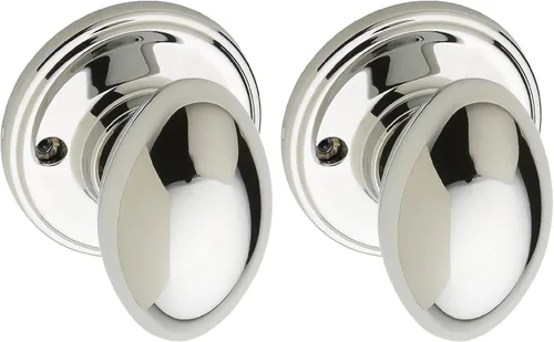 Miniatura 23 de Copper Creek EK2030PS - Pomo de puerta en forma de huevo, función de privacidad, 1 unidad, acabado pulido inoxidable inoxidable pulido