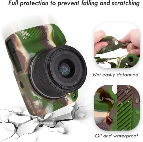 Miniatura 4 de Rieibi EOSR50 EOS R50 Funda protectora de silicona suave para cámara Canon EOS R50 EOSR50 Vlogging, ligera EOS R50 Funda para cámara de cámara Grip