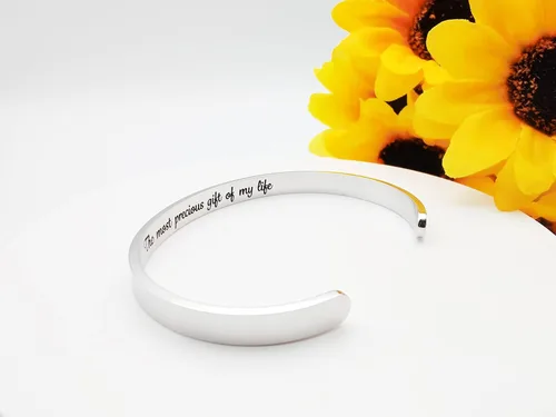 Miniatura 74 de Pulseras inspiradoras para mujer, joyería de acero inoxidable, con refranes, pulsera motivacional con mensaje oculto, pulseras grabadas para mejor