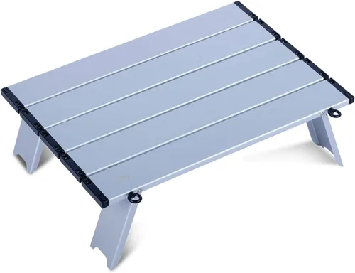 Miniatura 15 de iClimb - Mesa plegable ultraligera y compacta de mini playa y picnic de aluminio con bolsa de transporte, dos tamaños (negro - S)
