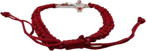 Miniatura 6 de San Benito pulsera Crucifijo rojo macramé estilo accesorio 7 12 pulgadas