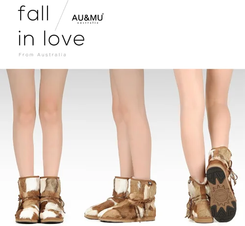 Miniatura 4 de AU&MU Womens Casual and Versatile Warm Simple Snow Boots