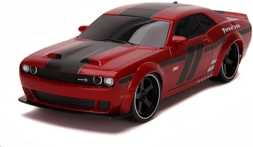 Miniatura 6 de Jada Juguetes Hyperchargers 1:16 2020 Ford Mustang Shelby GT500 y 2019 Dodge Challenger SRT Auto de control remoto, juguetes para niños y adultos