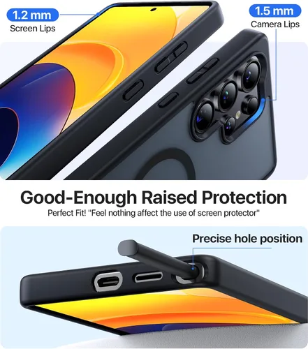 Miniatura 6 de Funda magnética a prueba de golpes para Samsung Galaxy S25 Ultra, protección de grado militar de 12 pies [compatible con MagSafe], parachoques