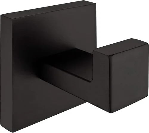 Miniatura 8 de Nolimas Gancho para toallas de baño de acero inoxidable a prueba de óxido, gancho para toallas para colgar en la pared, cuadrado para inodoro, Negro