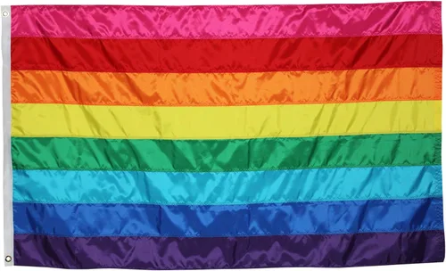 Miniatura 8 de In the Breeze 3699 - Bandera de arco iris de 3 pies por 5 pies, bandera con ojales y rayas cosidas, 3699