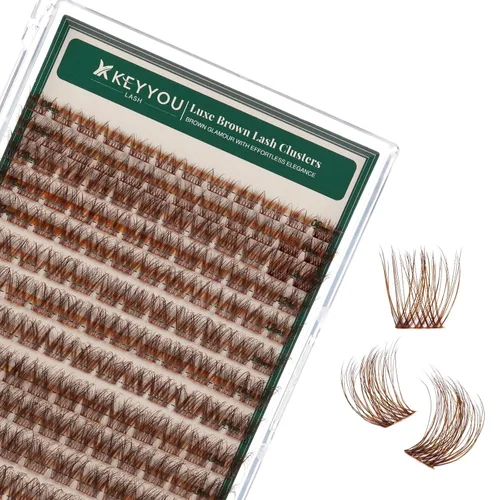 Miniatura 10 de KEYYOU Racimos de pestañas, 96 piezas de extensiones de pestañas DIY, rizado D de 16 mm, negro, realista, no irritante, fácil de colocar en casa