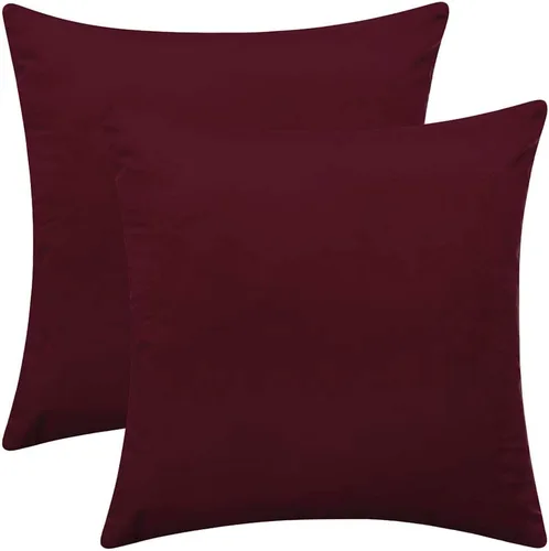 Miniatura 12 de Juego de 2 fundas de almohada de terciopelo para sofá y cama, 18 x 18 pulgadas, color malva