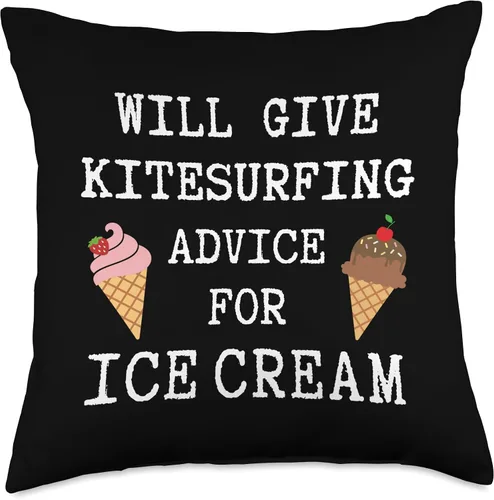 Miniatura 5 de Kitesurfing Gifts Kitesurfer Equipment Kitesurf Advice for Ice Cream - Cojín de kitesurf, 16 x 16, multicolor