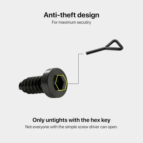 Miniatura 5 de Rightcar Solutions - Tornillos para matrícula de 1/4-3/4, autorroscantes, acero inoxidable.
