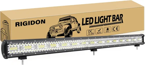 Miniatura 8 de RIGIDON 2 Piezas Luces Antiniebla LED de 4 Pulgadas 10cm 60W, Combo de Focos de Inundación de Triple Fila 8D 6000LM Luces de Trabajo LED, 12V 24V