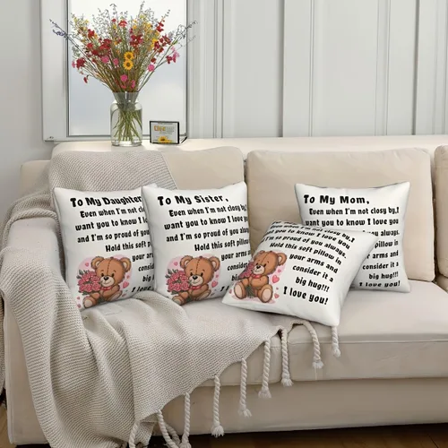 Miniatura 7 de Paquete de 4 fundas de cojín decorativas para sofá, sillón, casa de campo, 18 x 18 pulgadas
