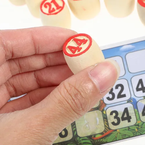 Miniatura 5 de VICASKY Russian Lotto - Juego de bingo de madera para adultos y familia, juego de tombola estilo soviético vintage, ideal para viajes, reuniones